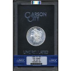 1885-CC S$1 GSA HOARD MS65 Prooflike NGC. Moderately r 