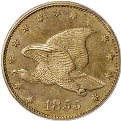 1855 P1C Flying Eagle Cent, Judd-170a, R.8, PR64 PCGS. 