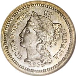 1868 1C One Cent, Judd-605, Pollock-670, R.5, PR67 Cam 