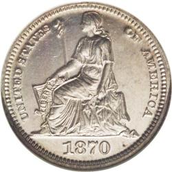 1870 3C Three Cent Silver, Judd-797, Pollock-884, Low 