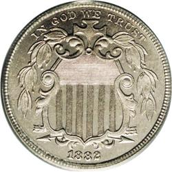 1882 5C Shield Five Cents, Judd-1693, Pollock-1895, Lo 