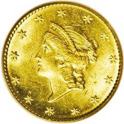 1849 G$1 No L MS64 PCGS. Many Unc''s of this issue sur 