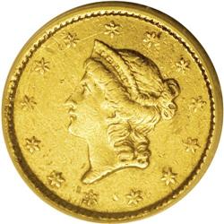 1851-C G$1 --Mount Removed--NCS. XF Details. Variety 4- 