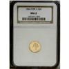 Image 3 : 1854 G$1 Type Two MS62 NGC. Breen-6037, "Extremely Rar 