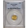 Image 3 : 1854 G$1 Type Two MS65 PCGS. The idea of standardizati 