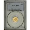 Image 3 : 1855 G$1 Type Two MS64 PCGS. This beautiful near-Gem i 