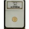 Image 1 : 1857 G$1 MS63 NGC. A highly appealing yellow-gold piec 