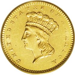 1857-S G$1 MS61 PCGS. Mint State examples are rarely 