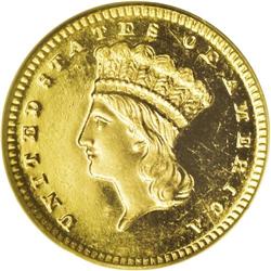 1868 G$1 MS64 PCGS. This Choice Mint State piece is fu 