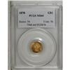 Image 1 : 1870 G$1 MS64 PCGS. Orange-gold with a blush of rose a 