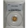 Image 1 : 1877 G$1 MS64 PCGS. A partially reflective butter-yell 