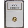 Image 3 : 1880 G$1 MS67 S Prooflike NGC. Glowing gold devices d 