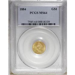 1884 G$1 MS64 PCGS. Choice and pleasing, this example 