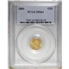 Image 1 : 1884 G$1 MS64 PCGS. Choice and pleasing, this example 