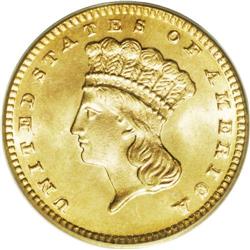 1889 G$1 MS67 PCGS. This fully struck example has thic 