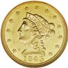 Image 1 : 1843 $2 1/2 MS61 NGC. Highly lustrous and suitably det 