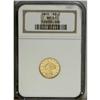 Image 3 : 1843 $2 1/2 MS61 NGC. Highly lustrous and suitably det 