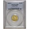 Image 3 : 1843-C $2 1/2 Large Date, Plain 4 AU58 PCGS. Variety 5 