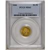 Image 3 : 1846 $2 1/2 MS61 PCGS. This is an extraordinarily rare 