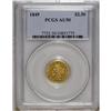 Image 1 : 1849 $2 1/2 AU50 PCGS. A lightly worn piece with above 