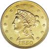 Image 1 : 1850 $2 1/2 MS63 PCGS. The 1850 is readily available i 