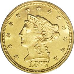 1877 $2 1/2 MS62 PCGS. Both sides of this piece are pr 