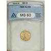 Image 1 : 1909 $2 1/2 MS63 ANACS. This smooth and sharply struck 
