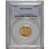 Image 1 : 1911 $2 1/2 MS64 PCGS. Choice and lustrous with a hint 