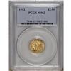 Image 1 : 1912 $2 1/2 MS63 PCGS. An eye-catching straw-gold piec 