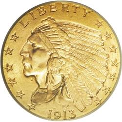 1913 $2 1/2 MS65 PCGS. Even though this issue has the 