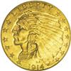 Image 1 : 1914 $2 1/2 MS63 NGC. Ex: Seminole Collection. Honey-g 
