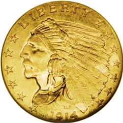 1914 $2 1/2 MS64 NGC. Ex: Seminole Collection. The des 