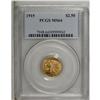 Image 1 : 1915 $2 1/2 MS64 PCGS. The yellow-gold surfaces have h 