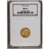 Image 1 : 1915 $2 1/2 MS64 NGC. A lustrous wheat-gold piece that 