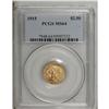 Image 1 : 1915 $2 1/2 MS64 PCGS. A light gold colored coin with 
