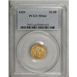 1929 $2 1/2 MS64 PCGS. A slightly better date in a lov 