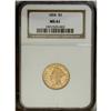 Image 3 : 1854 $3 MS61 NGC. This issue is not rare in Mint State 