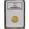 Image 3 : 1854 $3 MS62 NGC. This is an exceptionally well execut 