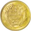 Image 2 : 1854 $3 MS64 PCGS. This first-year-of-issue three doll 