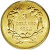 Image 2 : 1855 $3 MS63 PCGS. When Mint State three dollar gold p 