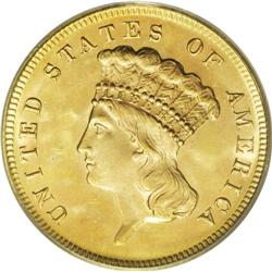 1868 $3 MS65 PCGS. This is a highly appealing Gem, one 