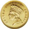 Image 1 : 1870 $3 AU55 NGC. An attractive three dollar gold piec 