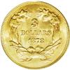 Image 2 : 1878 $3 MS64 PCGS. A gently shimmering pumpkin-gold ty 