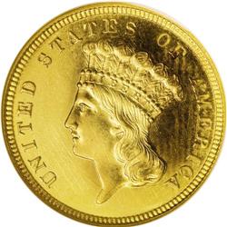 1854 $3 PR62 NGC. Despite Walter Breen''s notes about 