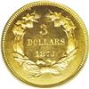 Image 2 : 1873 $3 Open 3 PR65 Cameo PCGS. This Open 3 variety is 