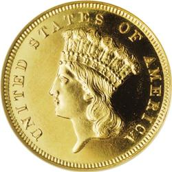 1888 $3 PR64 Cameo NGC. The proof mintage of this date 