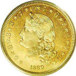 1880 $4 Flowing Hair, Judd-1657, Pollock-1857, R.6, PR 