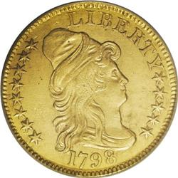 1798 $5 Large Eagle, Small 8--Whizzed--NCS. AU Details 