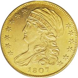 1807 $5 Bust Left MS62 PCGS. B. 5-D, Breen-6453, BD-8, 