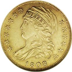 1808/7 $5 MS61 NGC. Close Date, Breen-6455, BD-2, High 